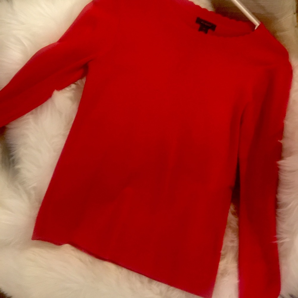 Bright Red Crew Neck Sweater